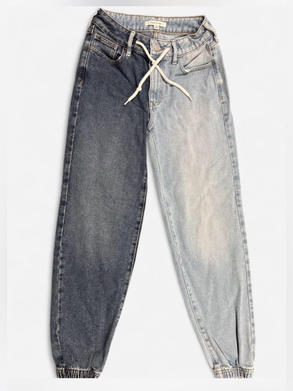 PacSun Two-Tone Blue Denim Relaxed Jeans